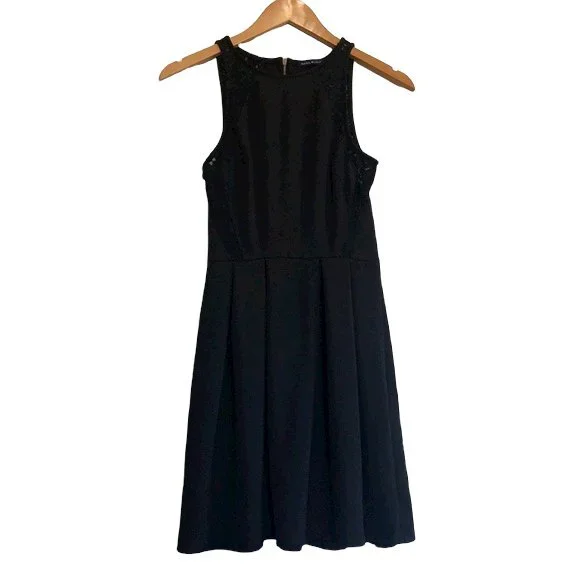 Basil Lola Lace Skater Dress Black Size Extra Small XS - Picture 2 of 5